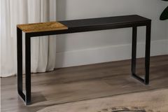 Wingo Console Table, Black & Natural