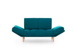 Futon Nina 2-Zitsbank, Groenblauw