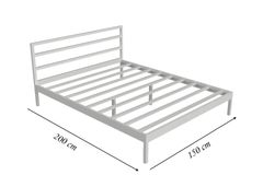 Vigo Bedframe, 150x200 cm, Wit