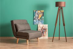 Pafu Folde Opklapbare Fauteuil, Donkergrijs