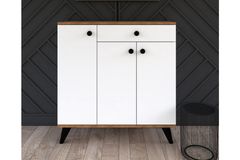 Paris Schoenenkast, 3 Hoezen, Wit