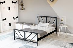 Ingolstadt Bedframe, 90x190 cm, Zwart