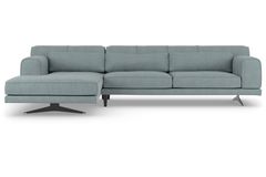 Jivago Corner Sofa Left Chaise, Sky Blue