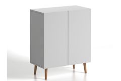 Luce Cabinet, White & Oak