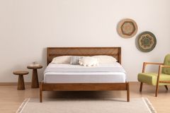 Tokio Single Bed, 90 x 190 cm, Walnut