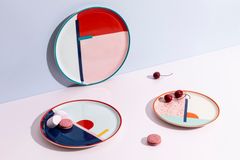 Retrofun Pinky Plate, 28 cm, Multicolour