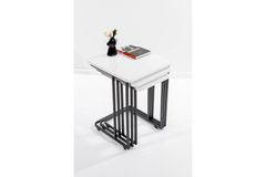 Mono C-Vormige Zettafels, 3-Delig, Wit