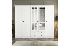 Tideway Crown Kledingkast met 5 Deuren en 2 Lades, 190 cm, Wit