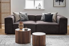 Frid Nubuck 2-Zitsbank, Zwart