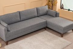 Bella Soft Hoekbank Links, Grijs