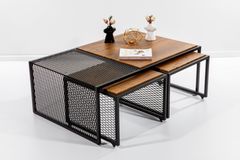 Valencia Salontafel Set, Antiek Walnoot