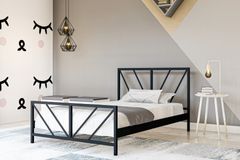 Ingolstadt Bedframe, 90x190 cm, Zwart