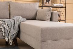 Bella Soft Hoekbank Links, Creme