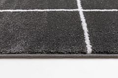 Emma Machinetapijt, 80x150 cm, Antraciet en Wit