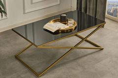Zlatý konferenční stolek Venezia