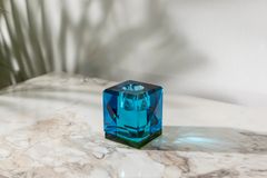 Esme Candle Holder, Light Blue