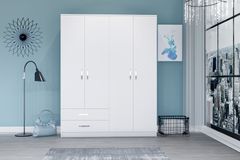 Novado Kledingkast met 4 Deuren en 2 Lades