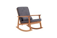 Asien Scandinavische Schommelstoel, Antraciet en Natuurlijke Kleur