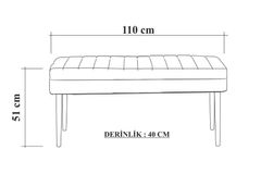 Vina Opbergbank Gestoffeerd, Walnoot & Antraciet