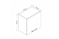 Medway Bovenkast, 60x60 cm, Wit