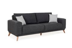 Lego 3-Zitsbank met Bed, Antraciet (Kleurkeuze Stof In Showroom)