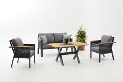 Capella Dubbele Tuinloungeset, Antraciet