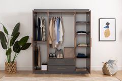 Washiba Spiegelkast met 4 Deuren en 2 Laden