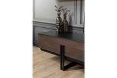 Line TV-Meubel, Walnoot & Zwart