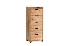 Falton Multifunctionele Houten Keukenkast met 5 Lades, Walnoot