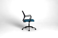 Mesh Bureaustoel met Metalen Poten, Blauw