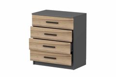 Tideway Ladekast met 4 Lades, Antraciet en Walnoot