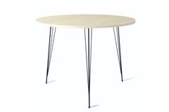 Sandalf Ronde Tafel met Metalen Poten, 90x90 cm, Eik