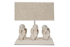 Misto Home Table Lamp Three Angels, Beige