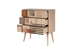 City Colorblock Chest of Drawers, Oak