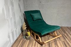 Asedia Maeve Schommelstoel, Groen & Natuurlijke Kleur