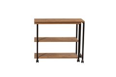Uberto Rolling Side Table, Walnut