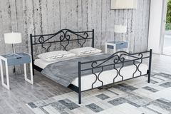 Gold Metalen Bedframe, 150x200 cm, Zwart