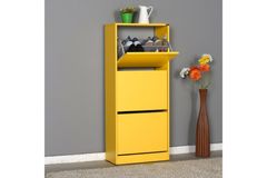 Adore Flat Duo 3-Tier Shoe Storage Cabinet, Yellow
