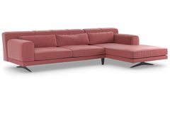 Jivago Corner Sofa Right Chaise, Dusty Pink