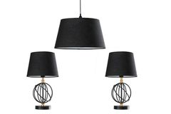 Lyskamm Tafellampenset, Zwart