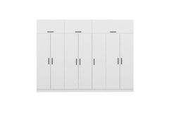 Medway Tideway Kledingkast met 7 Deuren en Bovenkast, Wit