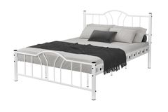 Bella Metalen Bedframe, 160x200 cm, Wit
