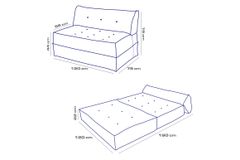 Mocca Opklapbare Slaapbank, Rookgrijs