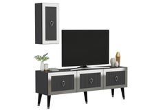 Bare Tv-Meubel, Antraciet Zilver