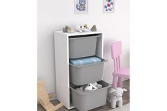 Tobias 3-Tier Children's Toy Storage, Grey