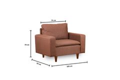 Pafu Lungo Fauteuil, Lichtbruin