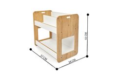 Adam Children's Montessori Books & Toys Storage, Light Wood & White