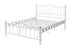 Bella Metalen Bedframe, 160x200 cm, Wit