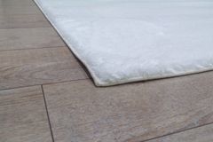 Bílý plyšový koberec s dlouhým vlasem Vauxhall, 80 x 150 cm