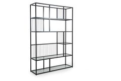 Lola Metalen Boekenkast, Zwart, 120 Cm